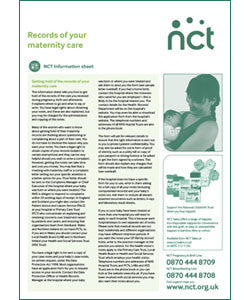 Records of your maternity care x 50 - Information Sheet