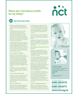 When do I introduce solids to my baby? x 50 - Information Sheets