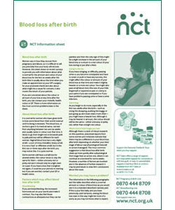 Blood loss after birth x 50 - Information Sheets