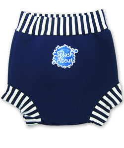 Happy Nappy - Navy/White Stripe