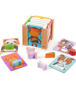 Wooden Animal Sorting Cubes