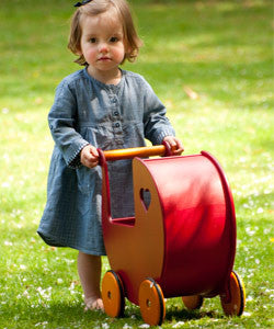 Wooden Dolls Pram